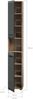 Hochschrank (B/H/T: 30x185x30 cm) in schwarz matt und Nox Oak Nachbildung Bild 4