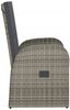 vidaXL Garten-Liegestühle 2 Stk. mit Auflagen Poly Rattan Grau 47676 Bild 5
