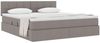 vidaXL Aufbewahrungsbett mit Matratze Taupe 160 x 200 cm Holzwerkstoff 3370521 Bild 3