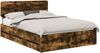 vidaXL Bettrahmen Geräucherte Eiche 140 x 190 cm Holzwerkstoff 3412189 Bild 2