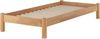 Erst-Holz Einzelbett mit Überlänge inkl. Rollrost und Matratze H2, Buche natur lackiert, 100x220 cm Bild 4
