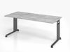 Schreibtisch C-Fuß 180x80 cm Beton/Graphit Bild 2