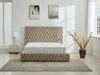 Vente-unique - DULENI Bett SamtStoff Schokoladenbraun - B 230 cm x H 138 cm x L 192 cm Bild 3
