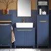 SoBuy BZR113-B Waschbeckenunterschrank, MDF, Lackiert, Dunkelblau, 60 x 59 x 55 cm Bild 2