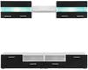 vidaXL TV-Wohnwand-Set 5-tlg. LED-Leuchten Hochglanz-Schwarz 246028 Bild 3