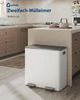 GarveeMore Mülleimer 2 x 40L aus Edelstahl,Doppelfach Abfallbehälter mit Soft-Close-Deckel, Tretmechanismus und PP-Innenbehältern,ideal Recycling Mülltrennsystem Bild 2
