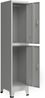 Schließfachschrank Joroinen mit 2 Türen Stahl pulverbeschichtet 180x38x45 cm Grau [en. casa] Bild 4