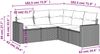 vidaXL 5-tlg. Garten-Sofagarnitur mit Kissen Hellgrau Poly Rattan 3251289 Bild 3