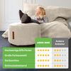 Green Bean® Sitzsack + Pouf im Set - XXL Riesensitzsack mit passendem Sitzhocker | Bean Bag mit EPS Füllung - Beige Bild 5