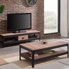 CaliCosy Couchtisch aus schwarzem Metall und Holz - L117cm - Schwarz Bild 2