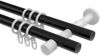 Gardinenstangen-Set Prestige Luino 420 cm (geteilt in 3 x 140 cm), 2-läufig, 20 mm Ø Schwarz Bild 3