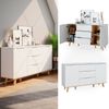 Kommode Nautica Weiß 40 x 82 cm Vicco Bild 2