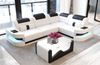 Sofa Dreams Ecksofa Leder Sofa Ledercouch Como L Form Ledersofa, Couch, mit LED, wahlweise mit Bettfunktion als Schlafsofa, Designersofa Bild 5