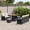 vidaXL Gartensofa-set mit Kissen 8 pcs Schwarz Poly-Rattan 3361685 Bild 3