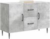 vidaXL Sideboard Betongrau 89 x 34,5 x 60 cm Holzwerkstoff 894888 Bild 3