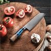 KingLux Damastmesser Damast Santokumesser aus Damaszener Stahl Küchenmesser Bild 3