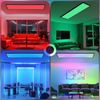 ZMH LED Deckenleuchte Wohnzimmer Deckenpanel Dimmbar Lang RGB Farbwechsel Werkstatt Flur, Backlight Augenschutz, Einfache Installtion, LED fest integriert, RGB Bild 2