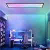 ZMH LED Deckenleuchte Wohnzimmer Deckenpanel Dimmbar Lang RGB Farbwechsel Werkstatt Flur, Backlight Augenschutz, Einfache Installtion, LED fest integriert, RGB Bild 3