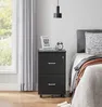 Vasagle Rollcontainer mit Schloss und Schubladen, abschließbarer Aktenschrank, MDF, PVC, Schwarz, 45 x 43 x 72 cm Bild 2