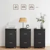 Vasagle Rollcontainer mit Schloss und Schubladen, abschließbarer Aktenschrank, MDF, PVC, Schwarz, 45 x 43 x 72 cm Bild 4