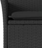 vidaXL 3-tlg. Garten-Essgruppe mit Kissen Schwarz Poly Rattan Akazie 3278729 Bild 5