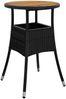 vidaXL 3-tlg. Garten-Essgruppe mit Kissen Schwarz Poly Rattan Akazie 3278729 Bild 4