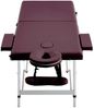 vidaXL Massageliege Klappbar 2-Zonen Aluminiumgestell Bordeaux-Lila 110196 Bild 3