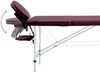 vidaXL Massageliege Klappbar 2-Zonen Aluminiumgestell Bordeaux-Lila 110196 Bild 5