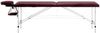 vidaXL Massageliege Klappbar 2-Zonen Aluminiumgestell Bordeaux-Lila 110196 Bild 2