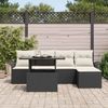 vidaXL Gartensofa-set mit Kissen 6 pcs Schwarz Poly-Rattan 3348263 Bild 3