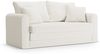Micadoni Sofa Lido 2-Sitzer Strukturierter Stoff Weiß Bild 2
