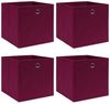 vidaXL Aufbewahrungsboxen 4 Stk. Dunkelrot 32x32x32cm Stoff 288341 Bild 4