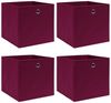 vidaXL Aufbewahrungsboxen 4 Stk. Dunkelrot 32x32x32cm Stoff 288341 Bild 5