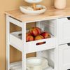 SoBuy FKW79-W Küchenwagen, MDF, Lackiert, Weiß, 67 x 84 x 37 cm Bild 5