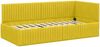 vidaXL Eckbettgestell mit Kopfteil Gelb 90 cm x 200 cm Samt 42016272 Bild 4