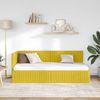 vidaXL Eckbettgestell mit Kopfteil Gelb 90 cm x 200 cm Samt 42016272 Bild 3