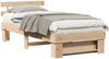 vidaXL Bettrahmen mit Kopfteil Braun 90 x 190 cm Massives Kiefernholz 872506 Bild 2