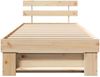 vidaXL Bettrahmen mit Kopfteil Braun 90 x 190 cm Massives Kiefernholz 872506 Bild 5