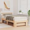 vidaXL Bettrahmen mit Kopfteil Braun 90 x 190 cm Massives Kiefernholz 872506 Bild 3