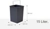 Hailo Inneneimer 1073259 grün 15 Liter 220 x 230 x 350 mm mit Deckel Bild 4