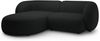 Micadoni Ecksofa Kate 2-Sitzer Links Boucle Schwarz Bild 2
