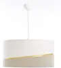 BPS Koncept 01A-018-50 Hängeleuchte SWING Velourss auf PVC-Basis weiß, creme, gold 1xE27 60W H:107 Ø50cm dimmbar Bild 3