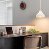 iDEGU Pendelleuchte — Deckenleuchte im Retro- , Modern-Stil (Tropfenform) — E27-Fassung — Metall , Massivholz — Geeignet fur Schlafzimmer, Esszimmer, Küche — Durchmesser 20 cm (Weiß, Einzelleuchte) [Energieeffizienzklasse A] Bild 5