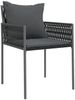 vidaXL 5-tlg. Garten-Essgruppe mit Kissen Poly Rattan und Stahl 3187055 Bild 5