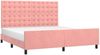 vidaXL Bettgestell mit Kopfteil Rosa 160x200 cm Samt 3126012 Bild 3