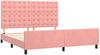 vidaXL Bettgestell mit Kopfteil Rosa 160x200 cm Samt 3126012 Bild 4