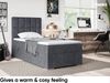 MEBLINI Boxspringbett LUKAS 100x200 cm mit Bettkasten - H4/Dunkelgrau Samt Gepolstert Einzelbett mit Topper & Taschenfederkern-Matratze - 100x200 Links Bild 4