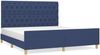 Doppelbett mit Kopfteil Stoff Blau 160x200 cm [3125314] Bild 2
