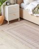 Teppich Jute beige weiß 80 x 150 cm geometrisches Muster Kurzflor BAGLAR Bild 3