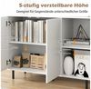 COSTWAY Sideboard, Anrichteschrank mit Fächern, verstellbare Ablagen, 106x38x80cm Bild 3